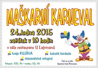 Plakát události Maškarní karneval