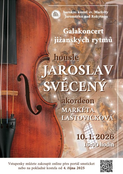 Plakát události Galakoncert HOUSLE & AKORDEON J. Svěcený, M. Laštovičková