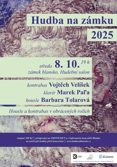 Plakát události Housle a kontrabas v obrácených rolích / HUDBA NA ZÁMKU 2025