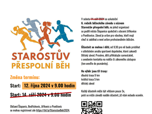 Plakát události Starostův přespolní běh