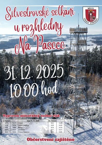 Plakát události Silvestrovské setkání u rozhledny Na Pasece