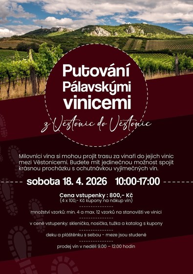 Plakát události Putování pálavskými vinicemi  z Věstonic do Věstonic