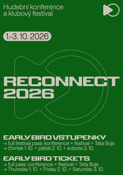 Plakát události RECONNECT 2026 - hudební konference a klubový festival