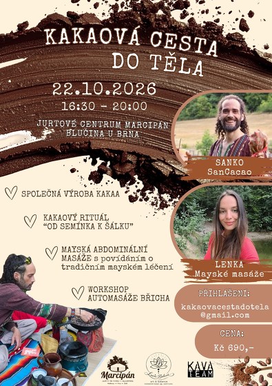 Plakát události Kakaová cesta do těla se Sankem a Lenkou