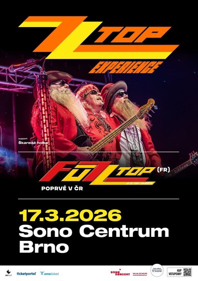 Plakát události ZZ Top Experience – Fuzz Top (FR), support: Škaredá holka