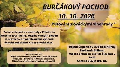 Plakát události Burčákový pochod Milotice