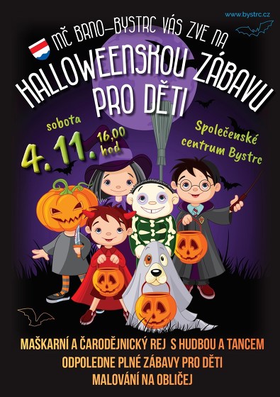 Plakát události Halloweenská zábava pro děti