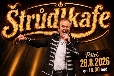 Plakát události Zábava na Štrůdlkafe s Pedrem