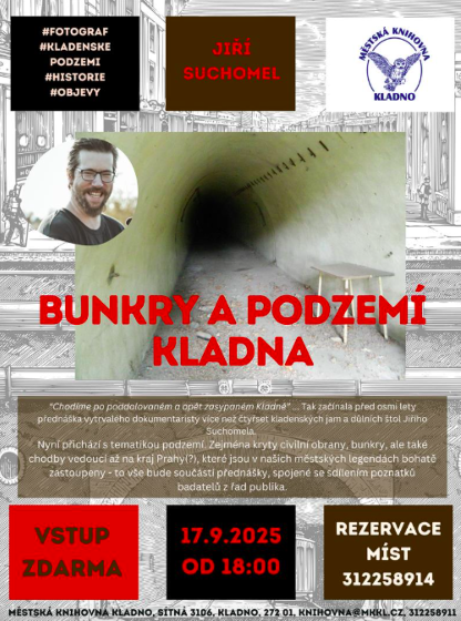 Plakát události Bunkry a podzemí Kladna