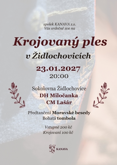 Plakát události Krojovaný ples Židlochovice