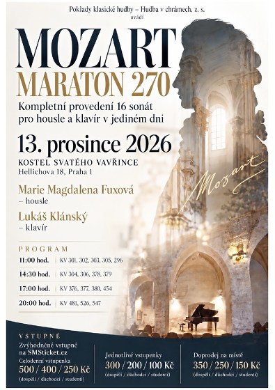 Plakát události MOZART MARATON 270 – IV. koncert - Mozart – Mistr