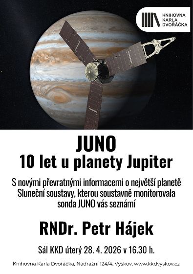 Plakát události JUNO – 10 let u planety Jupiter