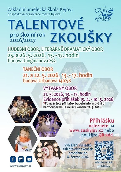 Plakát události ZUŠ talentové zkoušky