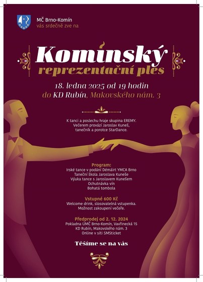 Plakát události Komínský reprezentační ples