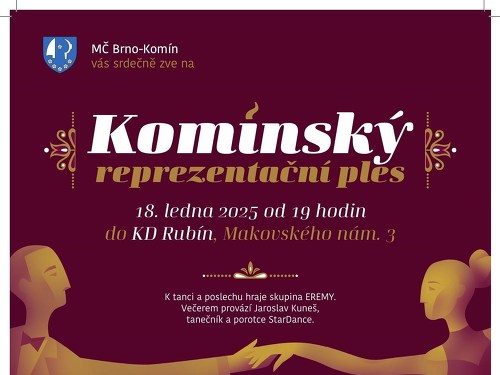 Plakát události Komínský reprezentační ples
