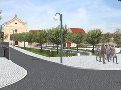FOTO: Koláčkovo náměstí ve Slavkově se promění v klidovou zónu a pietní místo