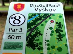 FOTO: Ve Vyškově se lidé na novém hřišti učili pravidlům discgolfu