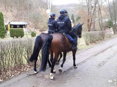 Policisté na Ivančicku a Modřicku kontrolovali chaty. Do akce vyrazili i koně
