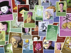 Karikatury českých vědkyň jsou k vidění ve vstupní hale JE Dukovany