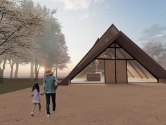 Návrh kaple na kopci Poustka u Pozořic uspěl v soutěži Stavby s vůní dřeva