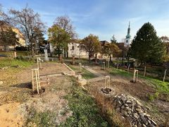 FOTO: Projekt Jabloňová terasa v Rosicích se rozrostl o nově vysazené jabloně