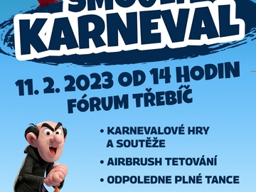 Přijďte si s dětmi užít Šmoulí karneval v Třebíči