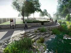 Koryto Říčanského potoka a jeho okolí prošlo revitalizací. Vznikla rekreační zóna pro děti i dospělé