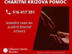 Charitní krizová pomoc v Blansku nabízí pomoc i porozumění