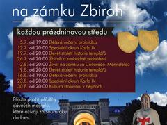 Máte rádi večerní prohlídky zámků? Celé prázdniny je nabízí i na zámku Zbiroh