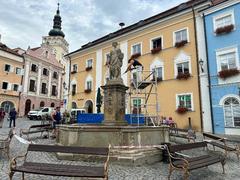 Začala obnova kašny se sochou Pomony na mikulovském hlavním náměstí