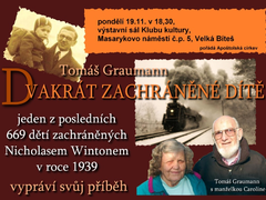 Dvakrát zachráněné dítě Nicholase Wintona - příběh Tomáše Graumanna