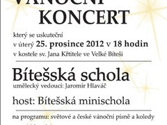 Vánoční koncert Bítešské scholy si můžete vychutnat na Boží hod vánoční