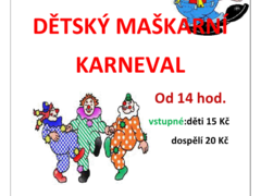 Zveme Vás na dětský maškarní karneval do Dolních Kounic