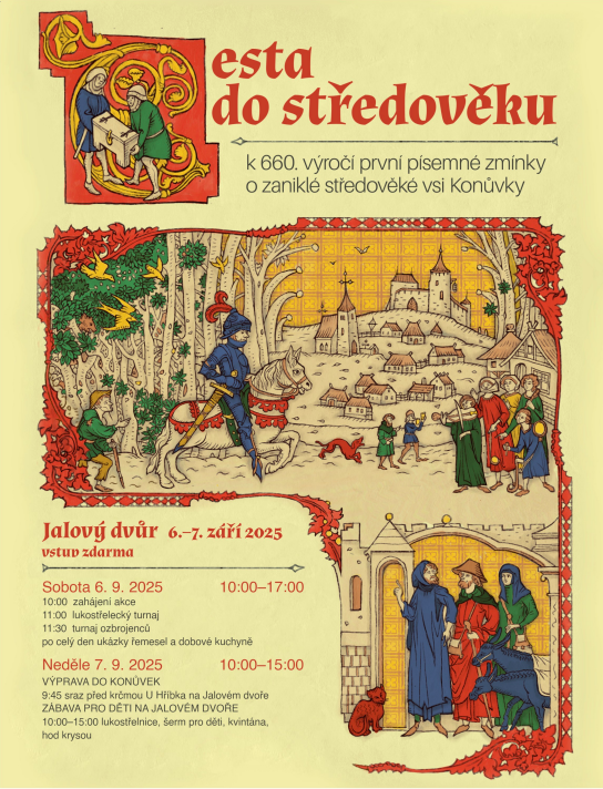 Cesta do středověku plakát.
