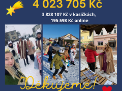 Rekord Tříkrálové sbírky: Lidé na Blanensku darovali více než čtyři miliony korun