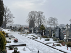 Oprava zpevněných ploch na starém hřbitově v Šlapanicích