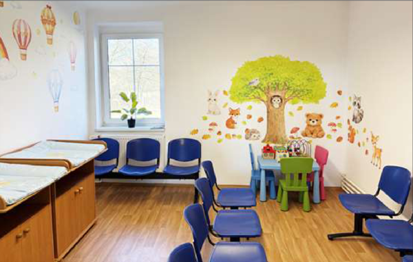 společná čekárna pro ordinace zubaře a dětského lékaře, zdroj: . Bc. Markéta Balková, starostka obce Hvožďany