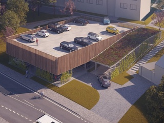 Rosický park dostane novou dominantu. Třípatrový parkovací dům pro šedesát aut