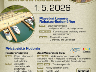 Hodonín zahájí sezónu: 1. května odemkne Baťův kanál, novou komoru i okružní plavby