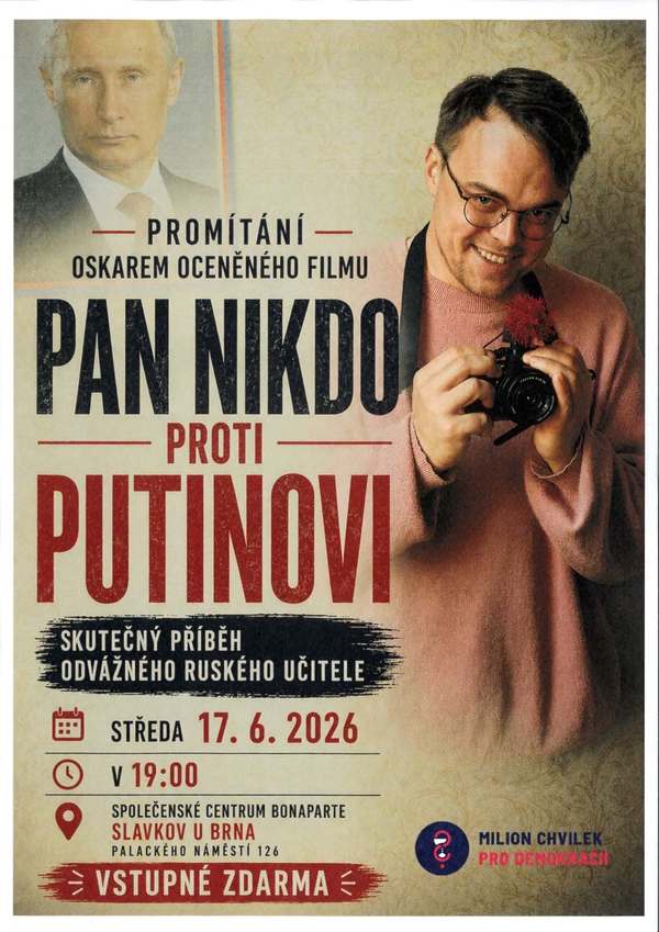 Promítání filmu Pan nikdo proti Putinovi.