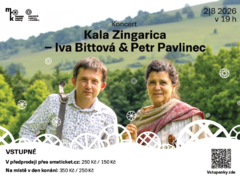 Zveme vás na koncert projektu Kala Zingarica – Iva Bittová & Petr Pavlinec & sbor v Hodoníně u Kunštátu