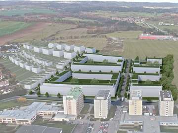 Výstavba nové čtvrti Hájek III. v Třebíči