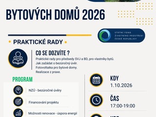 Zrenovujte bytový dům chytře a úsporně. Jak na to vám poradí odborný seminář v Ivančicích