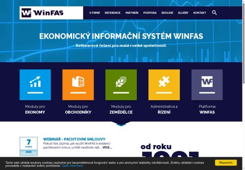 WinFAS software s.r.o. nabízí práci na pozici Konzultant informačního systému WinFAS se zaměřením na AGRO oblast (m/ž) v obci Žďár nad Sázavou