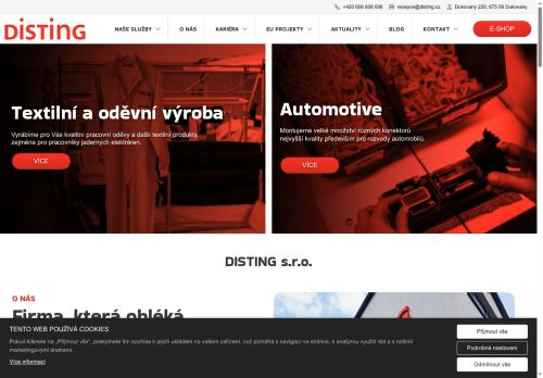 DISTING s.r.o. nabízí práci na pozici DĚLNÍK - OPERÁTOR V AUTOMOBILOVÉM PRŮMYSLU (M/Ž) v obci Dukovany