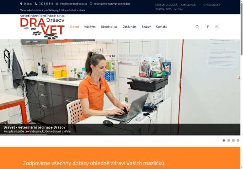 Zobrazit webové stránky Dravet - veterinární ordinace Drásov