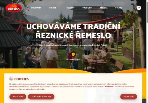 Webové stránky MP Krásno, a.s., Rajhrad