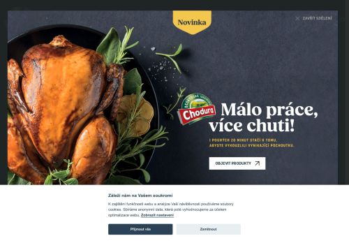 Webové stránky Beskydské uzeniny, a.s., Újezd u Brna