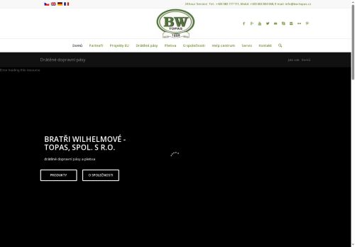 Webové stránky Bratři Wilhelmové - TOPAS, spol. s r.o., Prostějov