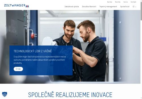 Webové stránky ZELTWANGER AMT s.r.o., Kuřim